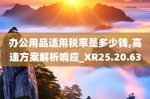 办公用品适用税率是多少钱,高速方案解析响应_XR25.20.63