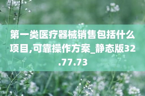 第一类医疗器械销售包括什么项目,可靠操作方案_静态版32.77.73