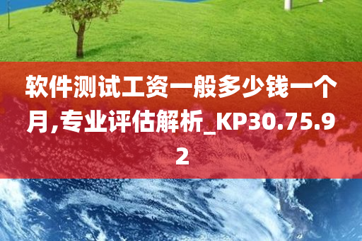 软件测试工资一般多少钱一个月,专业评估解析_KP30.75.92