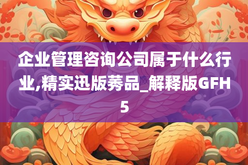 企业管理咨询公司属于什么行业,精实迅版莠品_解释版GFH5