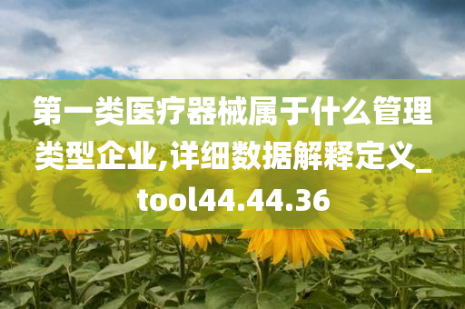 第一类医疗器械属于什么管理类型企业,详细数据解释定义_tool44.44.36