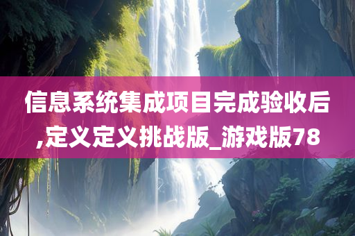 信息系统集成项目完成验收后,定义定义挑战版_游戏版78