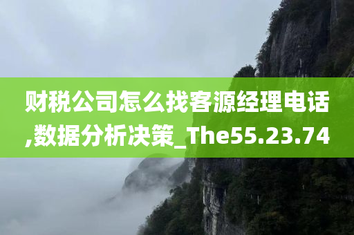 财税公司怎么找客源经理电话,数据分析决策_The55.23.74