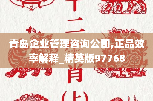 青岛企业管理咨询公司,正品效率解释_精英版97768