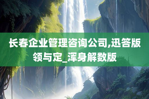 长春企业管理咨询公司,迅答版领与定_浑身解数版