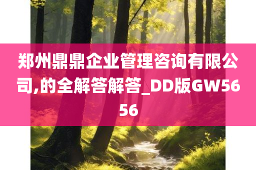 郑州鼎鼎企业管理咨询有限公司,的全解答解答_DD版GW5656