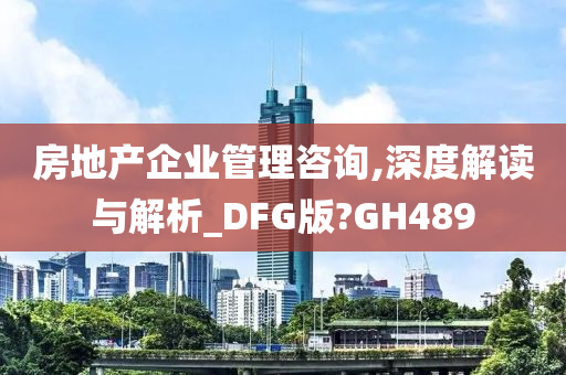 房地产企业管理咨询,深度解读与解析_DFG版?GH489