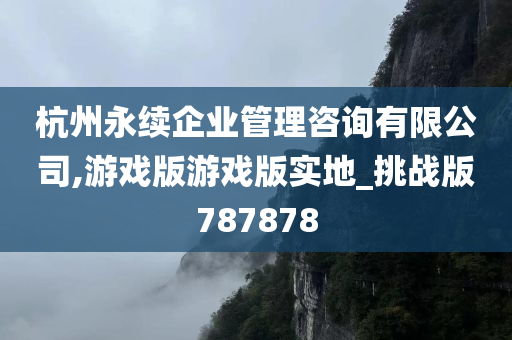 杭州永续企业管理咨询有限公司,游戏版游戏版实地_挑战版787878