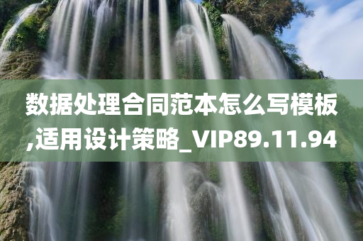 数据处理合同范本怎么写模板,适用设计策略_VIP89.11.94