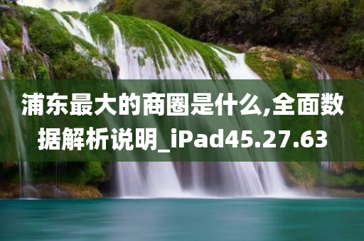 浦东最大的商圈是什么,全面数据解析说明_iPad45.27.63