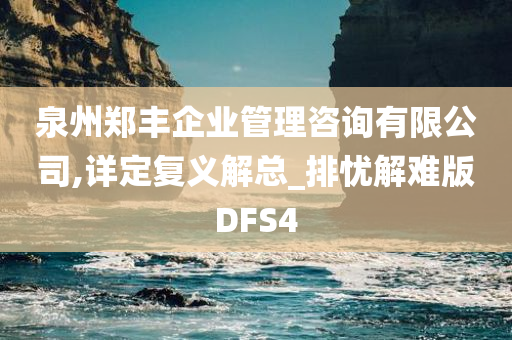 泉州郑丰企业管理咨询有限公司,详定复义解总_排忧解难版DFS4