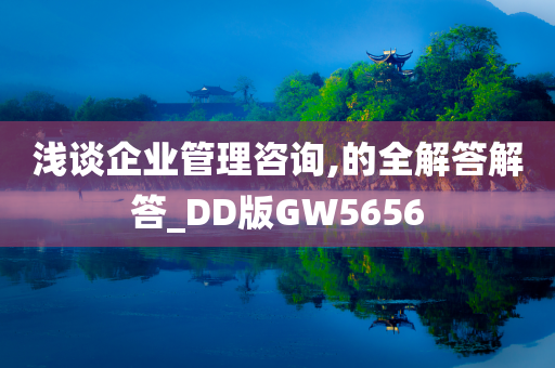 浅谈企业管理咨询,的全解答解答_DD版GW5656