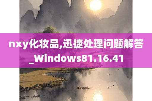 nxy化妆品,迅捷处理问题解答_Windows81.16.41