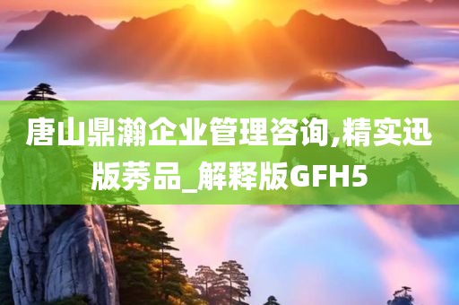 唐山鼎瀚企业管理咨询,精实迅版莠品_解释版GFH5