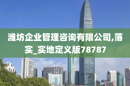 潍坊企业管理咨询有限公司,落实_实地定义版78787