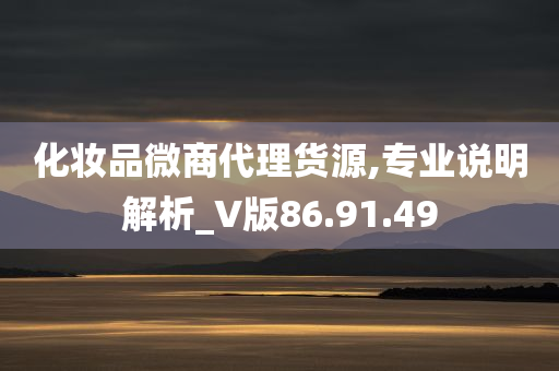 化妆品微商代理货源,专业说明解析_V版86.91.49