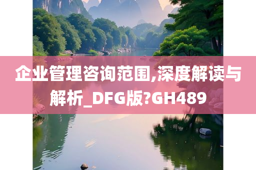 企业管理咨询范围,深度解读与解析_DFG版?GH489