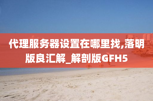 代理服务器设置在哪里找,落明版良汇解_解剖版GFH5