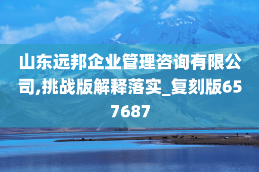 山东远邦企业管理咨询有限公司,挑战版解释落实_复刻版657687