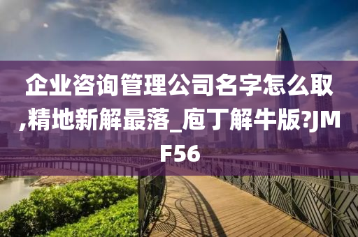 企业咨询管理公司名字怎么取,精地新解最落_庖丁解牛版?JMF56