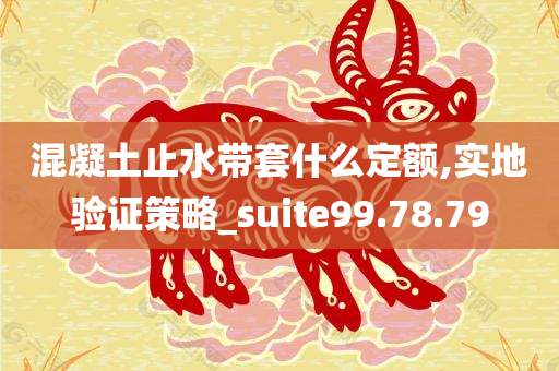 混凝土止水带套什么定额,实地验证策略_suite99.78.79