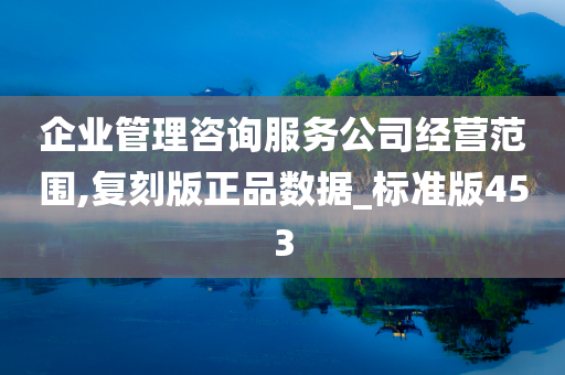 企业管理咨询服务公司经营范围,复刻版正品数据_标准版453