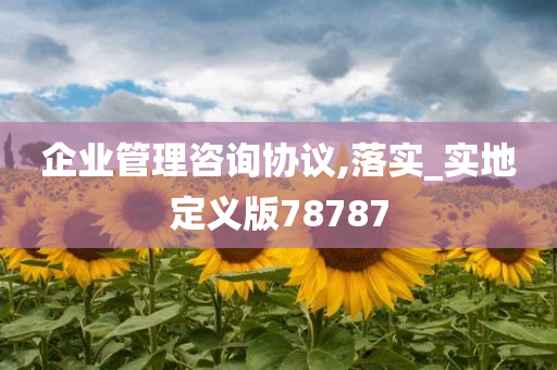 企业管理咨询协议,落实_实地定义版78787