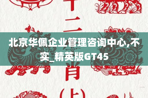 北京华佩企业管理咨询中心,不实_精英版GT45