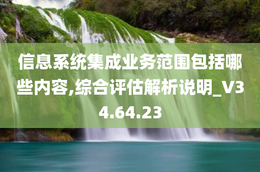 信息系统集成业务范围包括哪些内容,综合评估解析说明_V34.64.23