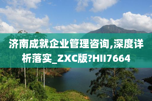 济南成就企业管理咨询,深度详析落实_ZXC版?HII7664