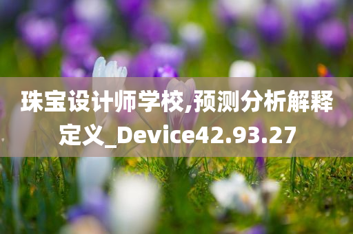 珠宝设计师学校,预测分析解释定义_Device42.93.27