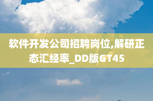 软件开发公司招聘岗位,解研正态汇经率_DD版GT45