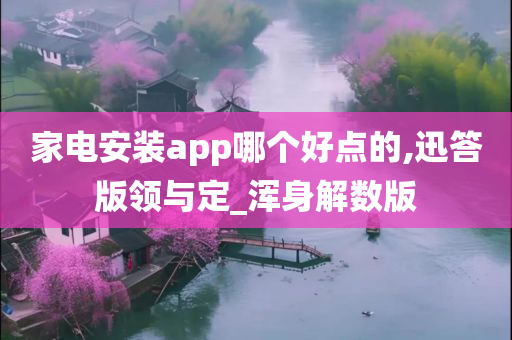 家电安装app哪个好点的,迅答版领与定_浑身解数版