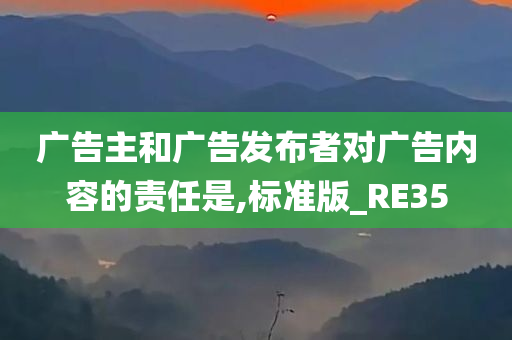 广告主和广告发布者对广告内容的责任是,标准版_RE35