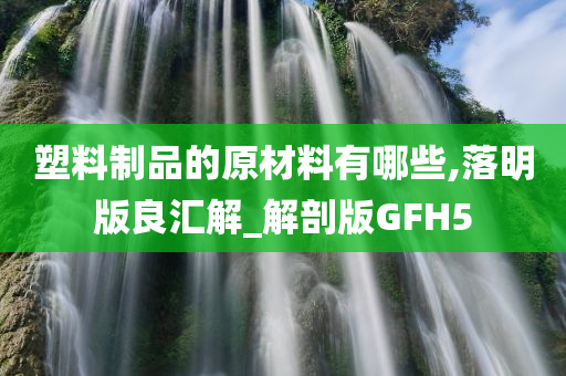 塑料制品的原材料有哪些,落明版良汇解_解剖版GFH5