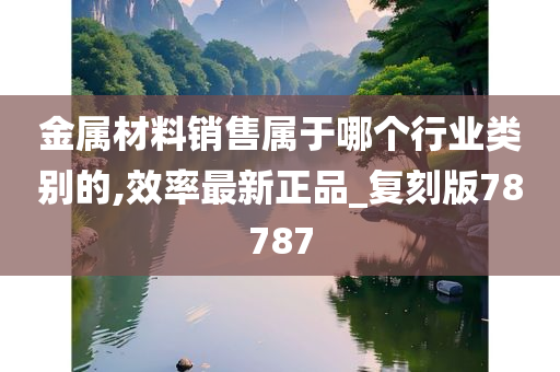 金属材料销售属于哪个行业类别的,效率最新正品_复刻版78787