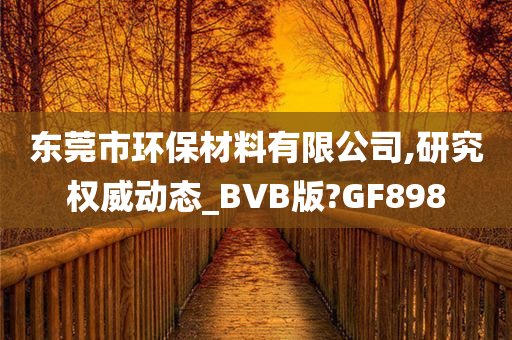 东莞市环保材料有限公司,研究权威动态_BVB版?GF898