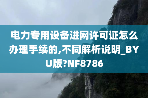 电力专用设备进网许可证怎么办理手续的,不同解析说明_BYU版?NF8786