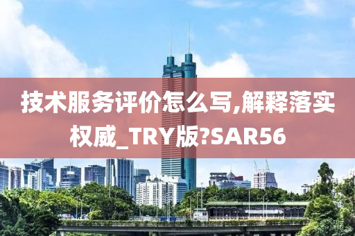 技术服务评价怎么写,解释落实权威_TRY版?SAR56