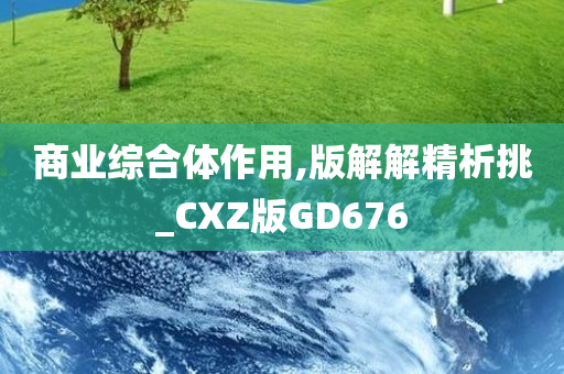 商业综合体作用,版解解精析挑_CXZ版GD676