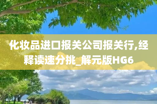 化妆品进口报关公司报关行,经释读速分挑_解元版HG6