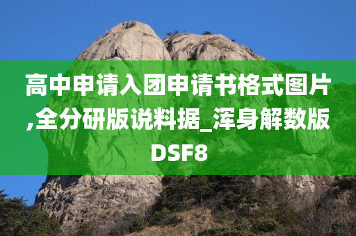 高中申请入团申请书格式图片,全分研版说料据_浑身解数版DSF8