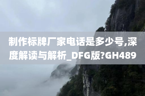 制作标牌厂家电话是多少号,深度解读与解析_DFG版?GH489