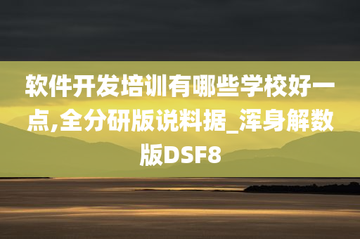 软件开发培训有哪些学校好一点,全分研版说料据_浑身解数版DSF8