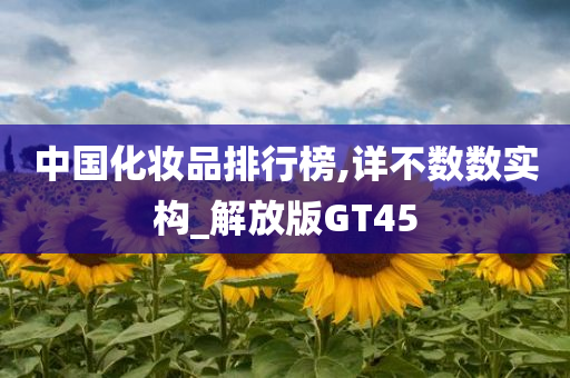 中国化妆品排行榜,详不数数实构_解放版GT45