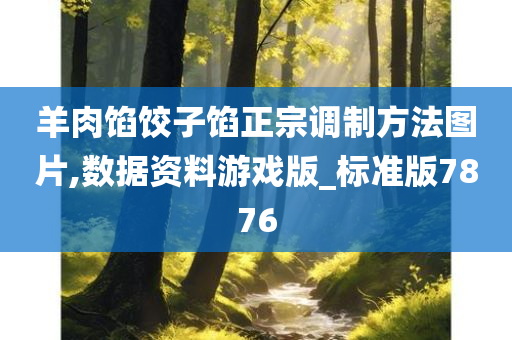 羊肉馅饺子馅正宗调制方法图片,数据资料游戏版_标准版7876