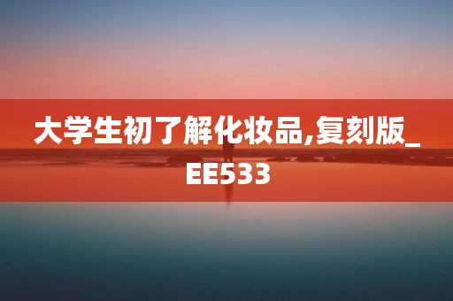 大学生初了解化妆品,复刻版_EE533