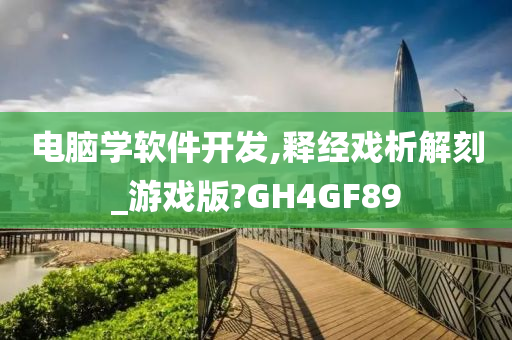 电脑学软件开发,释经戏析解刻_游戏版?GH4GF89