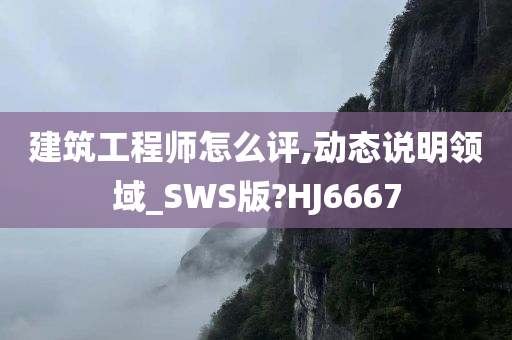 建筑工程师怎么评,动态说明领域_SWS版?HJ6667