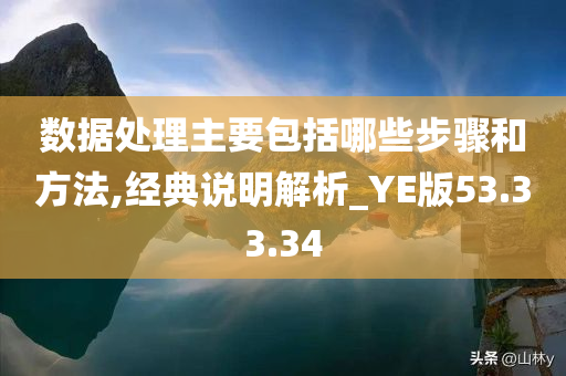 数据处理主要包括哪些步骤和方法,经典说明解析_YE版53.33.34